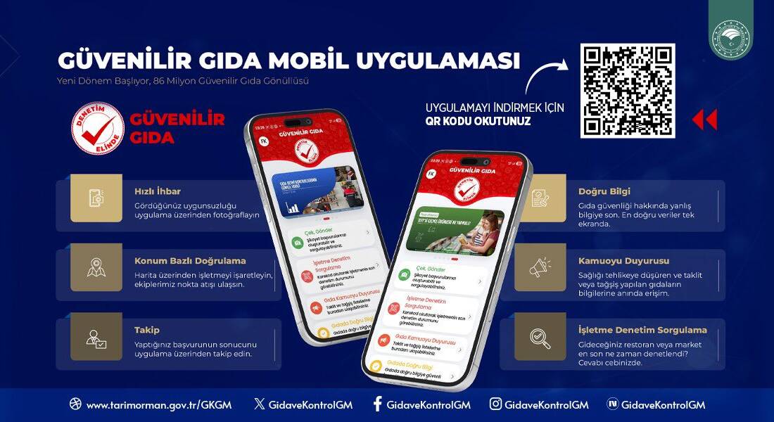 Tarım ve Orman Bakanlığı tarafından geliştirilen Güvenilir Gıda Mobil Uygulaması