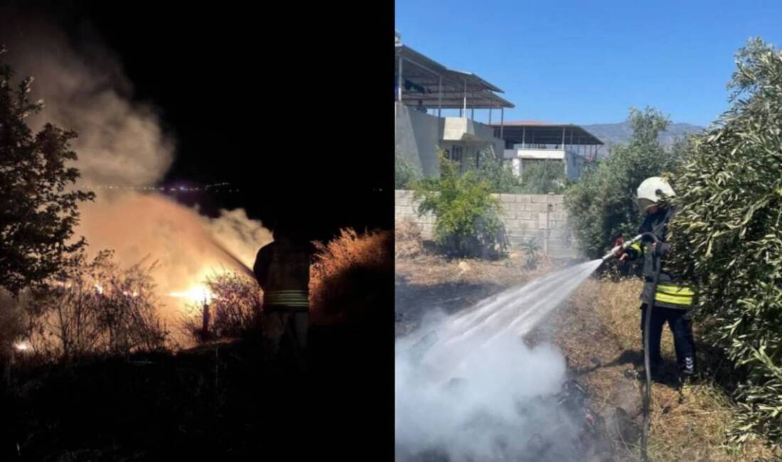 Hatay'ın Kırıkhan ve Hassa ilçelerinde çıkan iki ayrı yangın, itfaiye