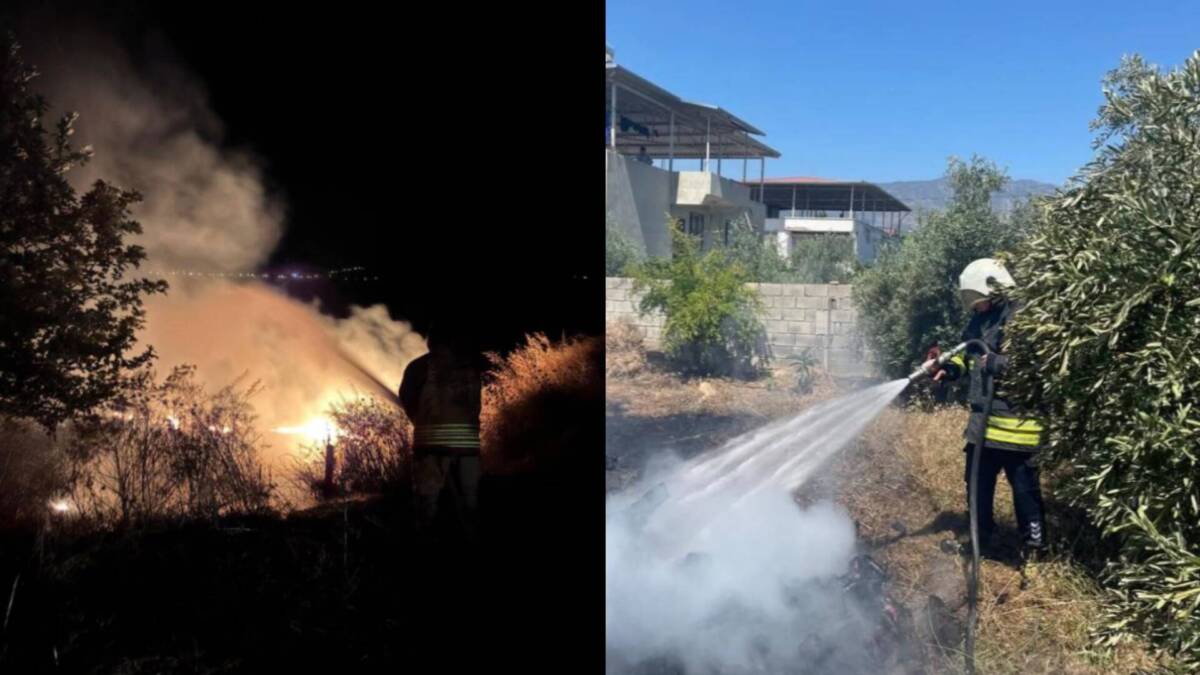 Hatay'ın Kırıkhan ve Hassa ilçelerinde çıkan iki ayrı yangın, itfaiye