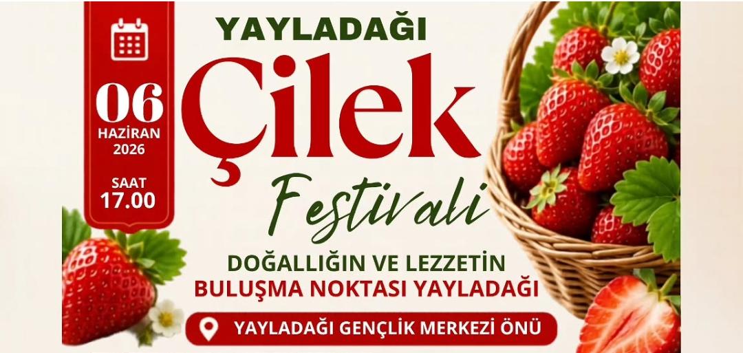 Hatay’ın Yayladağı ilçesinde geleneksel hale gelen Çilek Festivali için geri