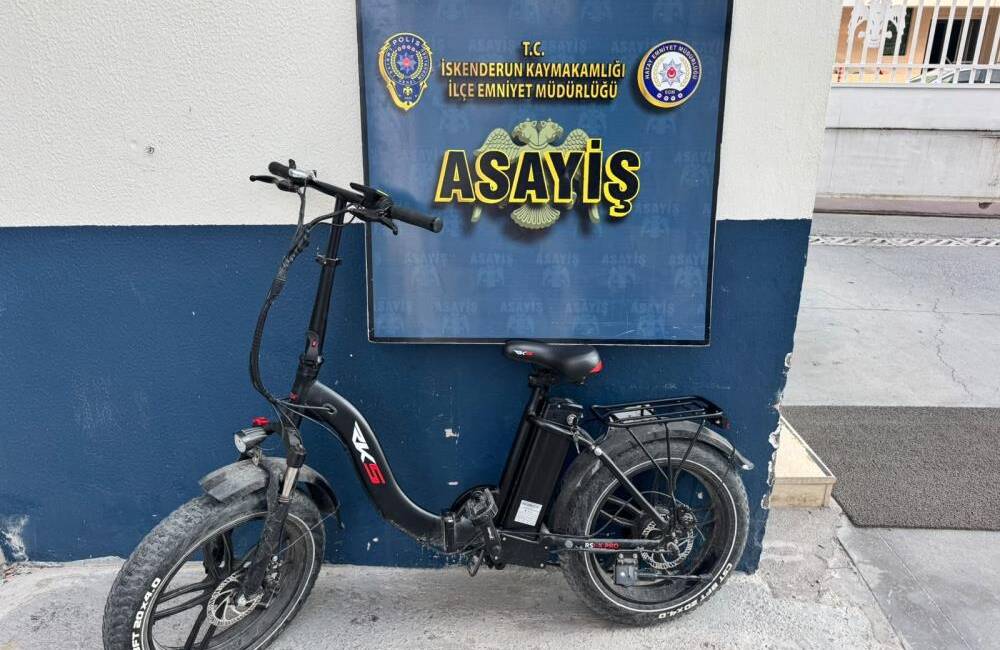 Hatay'ın İskenderun ilçesinde meydana gelen elektrikli bisiklet hırsızlığı olayı, polis
