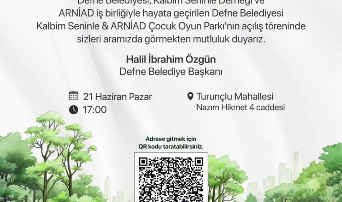 Defne Belediyesi, özel bir kurumla iş birliği içerisinde ilçeye yeni