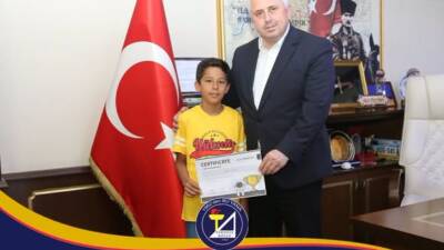 İskenderun’daki özel eğitim kurumlarından Yükseliş Koleji öğrencisi Kemal Efe Doğan,