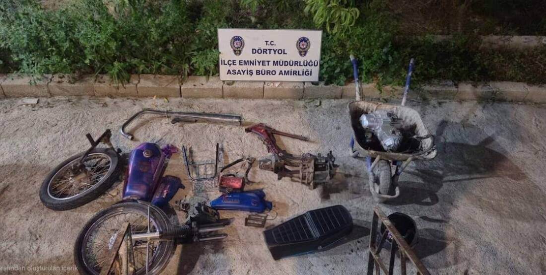 Hatay’da motosiklet hırsızlığı ile iş yeri ve kurumdan yapılan hırsızlık