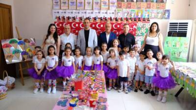 Defne ilçesi Sümerler Mahallesi'ndeki Fehmi Çankaya ilkokulu bünyesindeki anaokulu öğrencileri