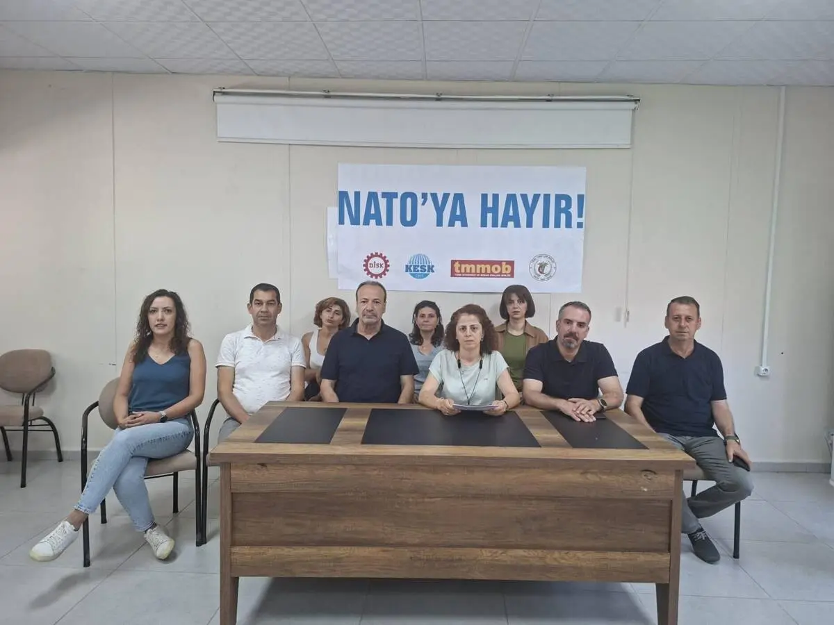 Hatay’da KESK, DİSK, TMMOB ve TTB şubeleri, NATO Zirvesi öncesinde