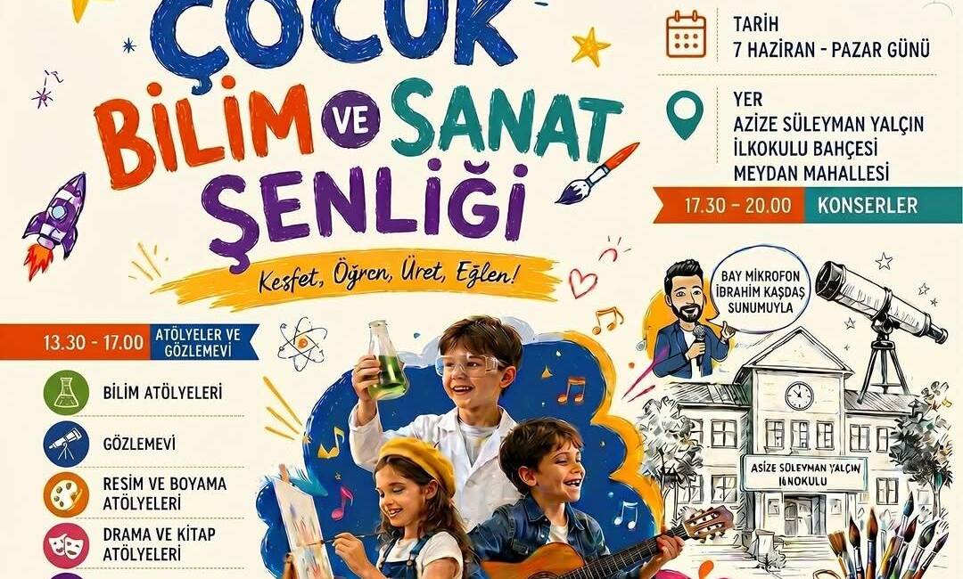 Samandağ’da çocukların bilim, sanat ve eğlenceyle buluşacağı renkli bir etkinlik