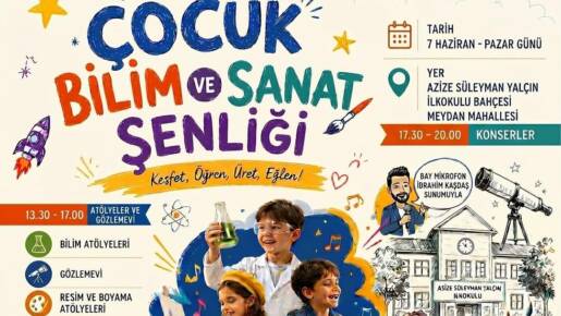 Samandağ’da çocukların bilim, sanat ve eğlenceyle buluşacağı renkli bir etkinlik