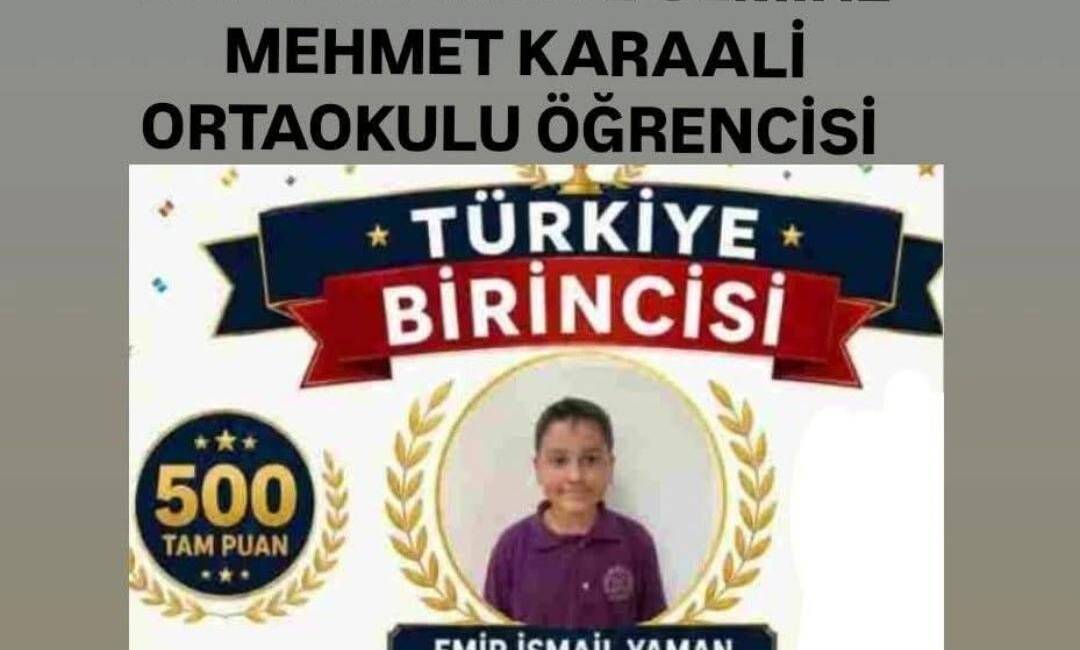 Hatay'ın Defne ilçesinde eğitim gören 5. sınıf öğrencisi Emir İsmail
