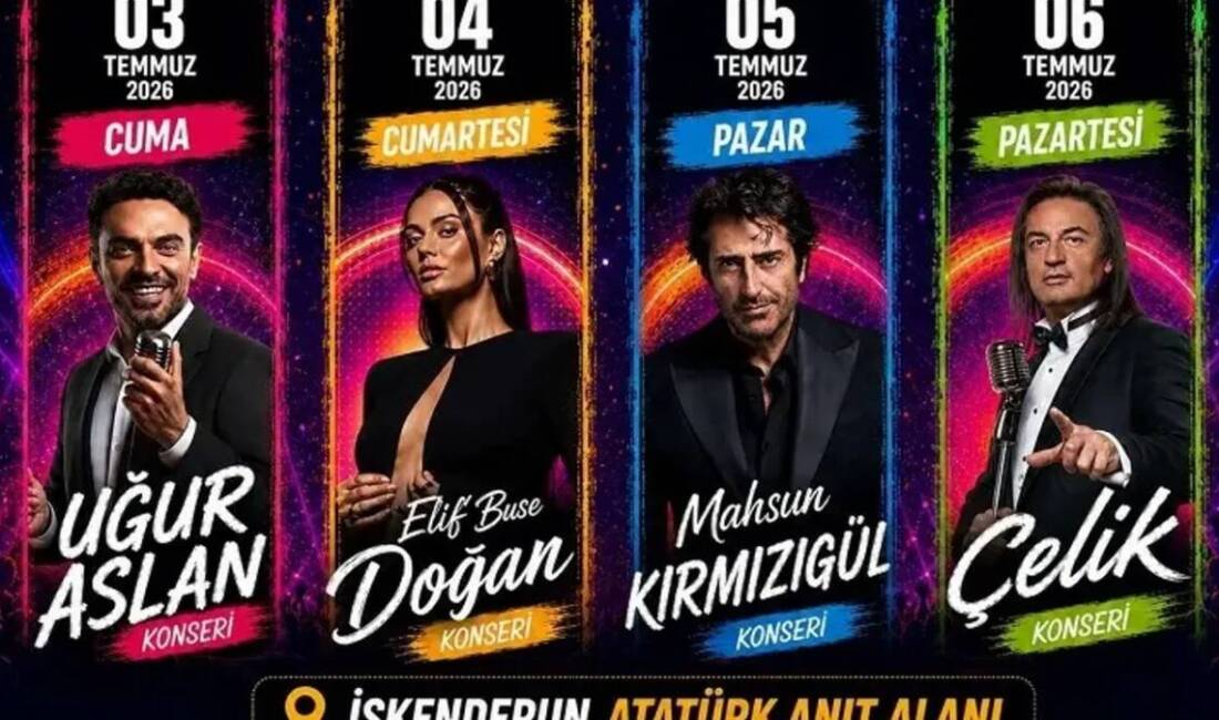 Uluslararası 5 Temmuz Kültür, Sanat ve Turizm Festivali’nde ünlü sanatçılar