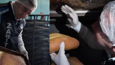 Hatay'ın Dörtyol ilçesinde zabıta ekiplerinin gerçekleştirdiği gıda denetiminde bir fırında