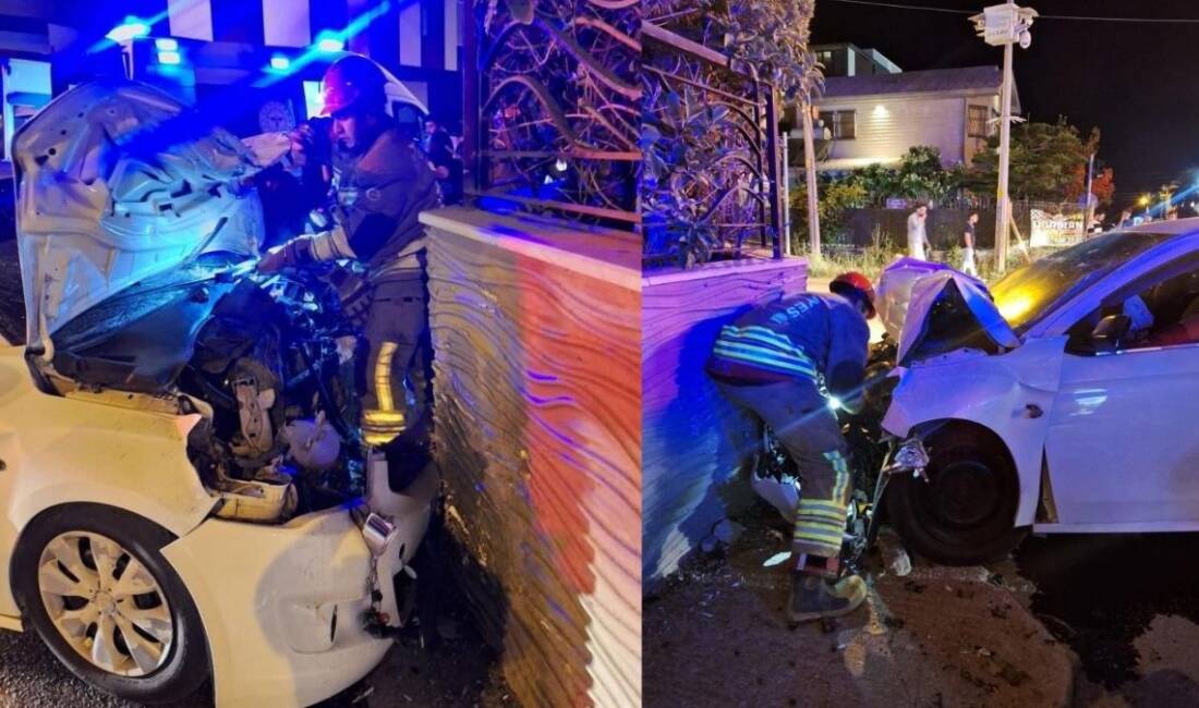 Hatay’ın Arsuz ilçesinde sürücüsünün direksiyon hakimiyetini kaybetmesi sonucu kontrolden çıkan