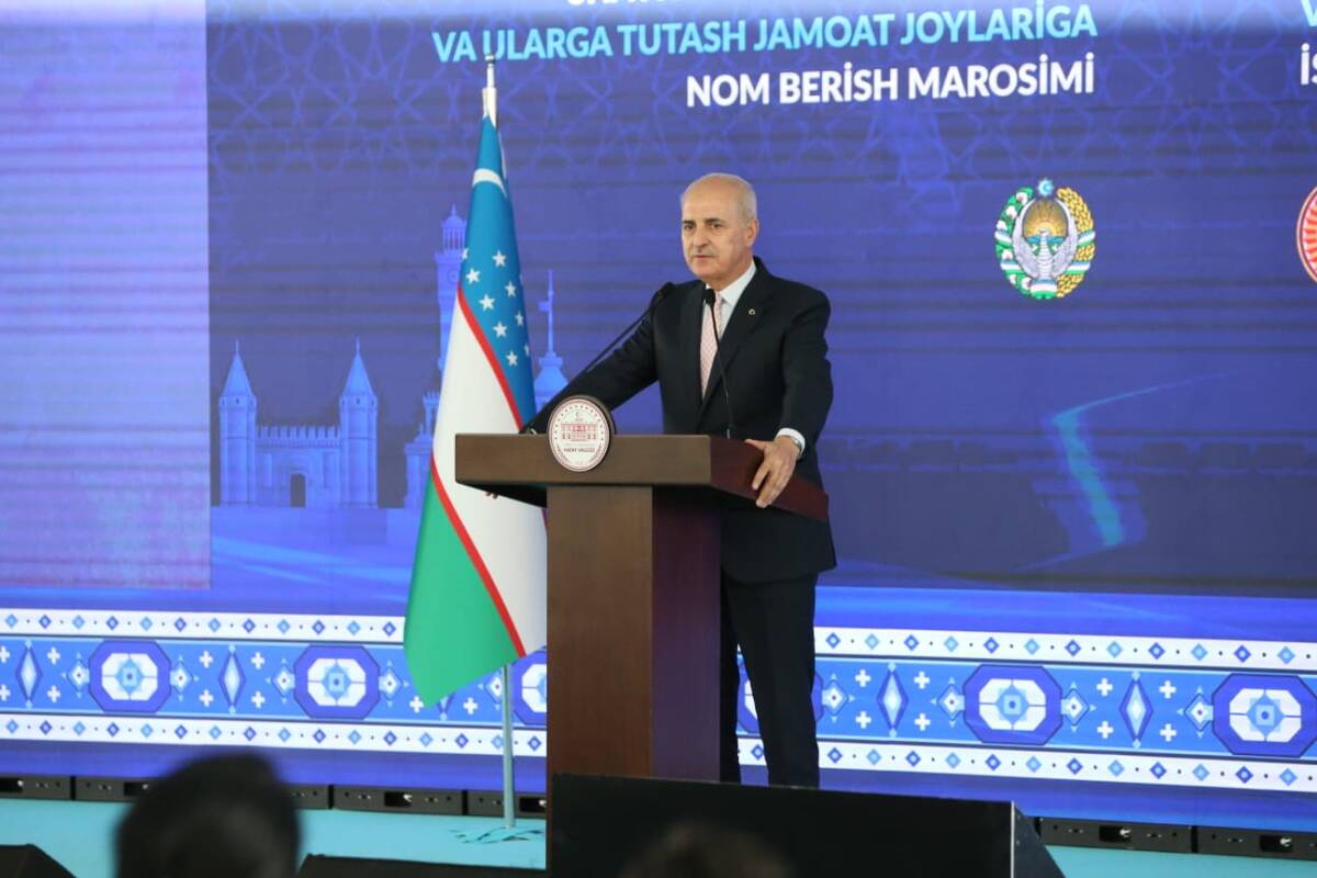 TBMM Başkanı Numan Kurtulmuş, Hatay’ın Arsuz ilçesinde Özbekistan’ın katkılarıyla inşa