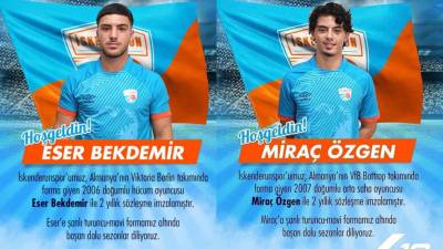 Eser Bekdemir ve Miraç Özgen Turuncu-Mavili Formayı Giyecek
