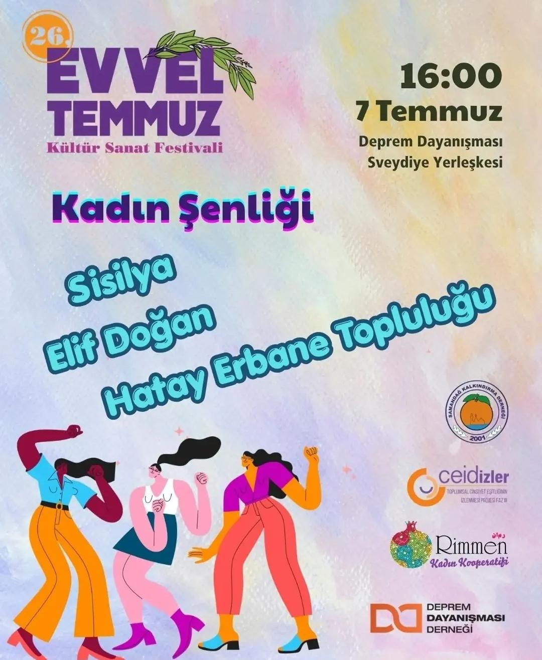 Hatay'ın Samandağ ilçesinde bu yıl 26'ncısı düzenlenecek Evvel Temmuz Kültür