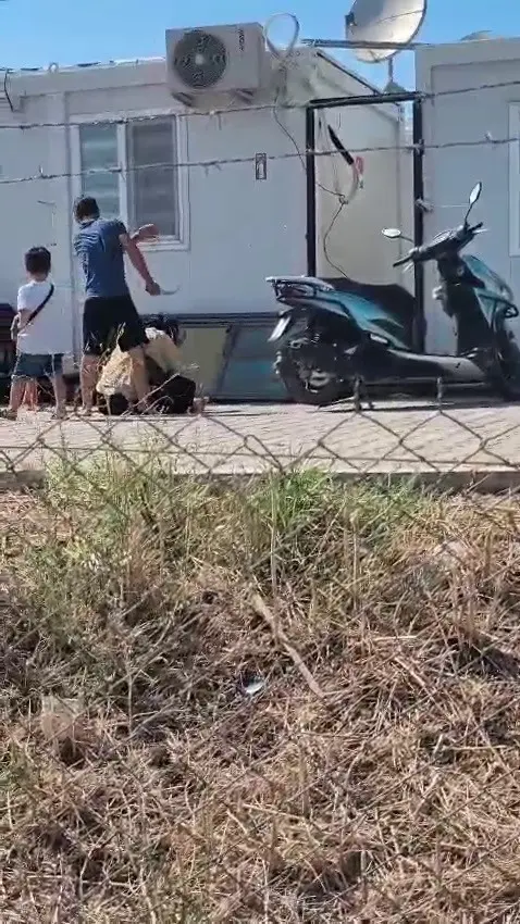 Hatay'ın Kırıkhan ilçesinde bir konteyner kentte yaşanan aile içi şiddet