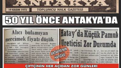 Antakya Gazetesi’nin 19 Kasım 1972 tarihli nüshası, Hatay’daki mercimek ve