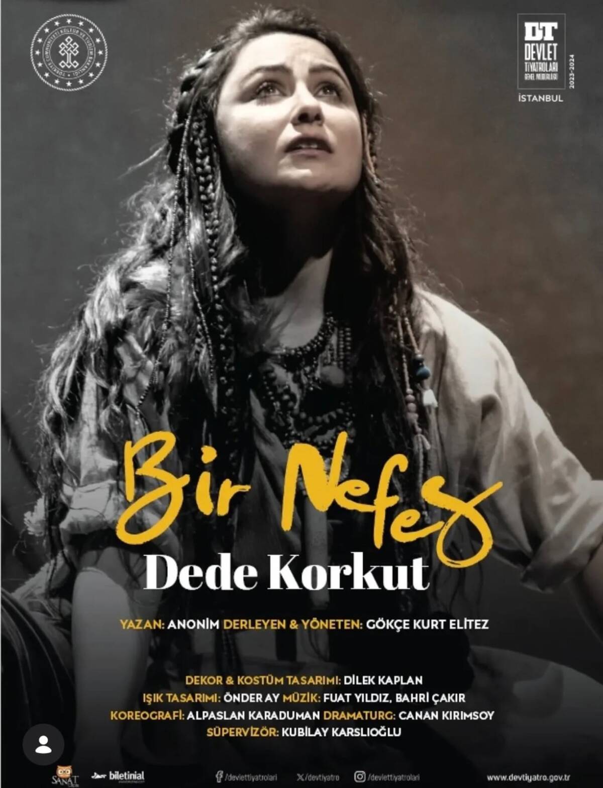 Devlet Tiyatroları'nın büyük ilgi gören "Bir Nefes Dede Korkut" oyunu,
