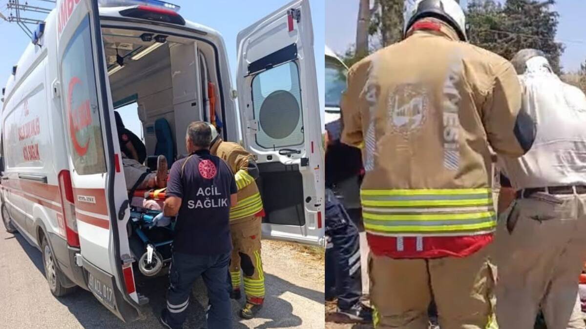 Hatay'ın Reyhanlı ilçesinde meydana gelen trafik kazasında hafif ticari aracın