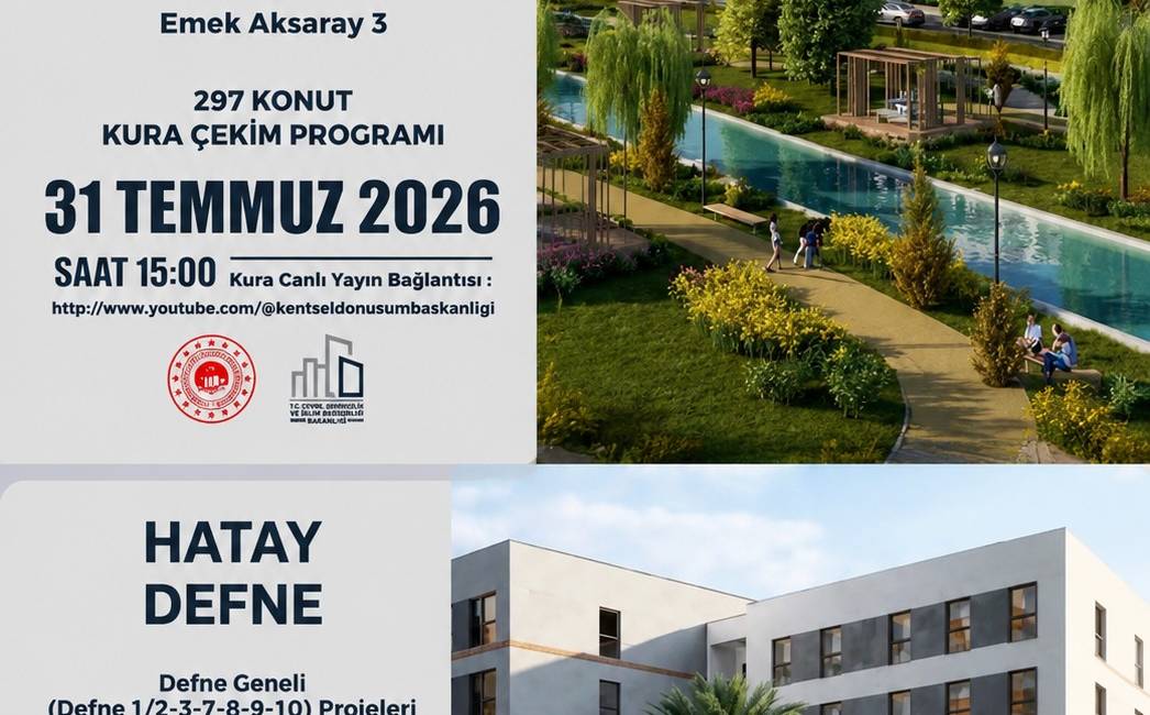 Deprem bölgesi Hatay’da yeniden inşa çalışmaları kapsamında Antakya ve Defne’de