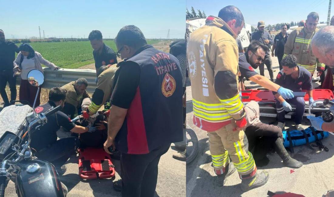 Hatay'ın Reyhanlı ilçesinde tarım işçilerini taşıyan minibüsün devrilmesi sonucu meydana