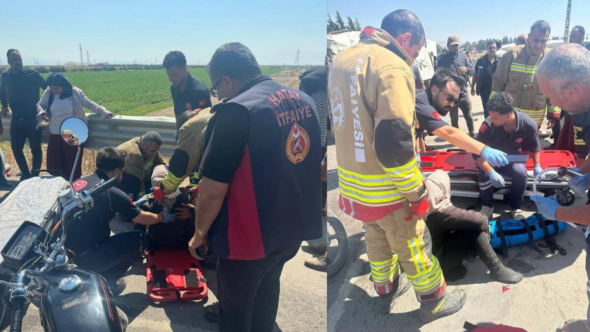 Hatay'ın Reyhanlı ilçesinde tarım işçilerini taşıyan minibüsün devrilmesi sonucu meydana