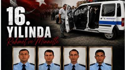 Dörtyol’da 16 yıl önce terör saldırısında şehit olan 4 polis