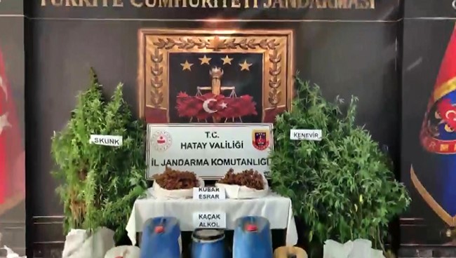 Samandağ’da jandarmanın düzenlediği operasyonda 4 kilo 540 gram esrar, 300