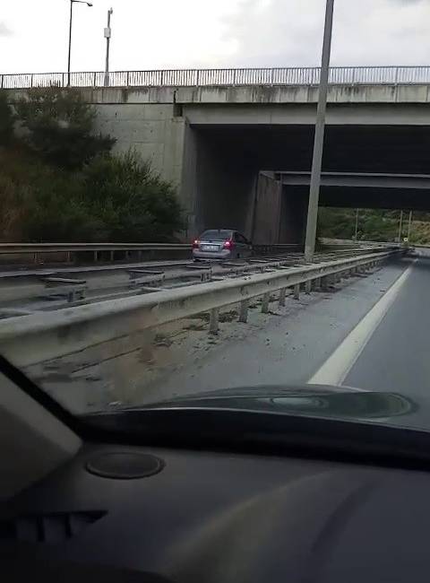 Dörtyol’da TEM Otoyolu’nda ters yönde kilometrelerce ilerleyen sürücü, trafik güvenliğini