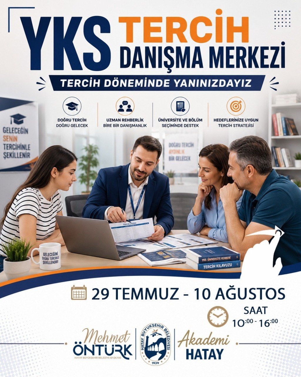 Hatay Büyükşehir Belediyesi, üniversite tercih sürecinde öğrencilerin doğru karar vermelerine