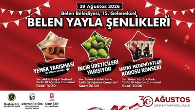 Belen Belediyesi, Hatay Büyükşehir Belediyesi ve Belen Kaymakamlığı iş birliğiyle