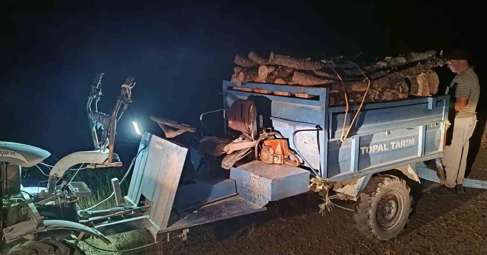 Hatay’ın Antakya ilçesinde ormanlık alanda izinsiz ağaç keserek tahribata neden