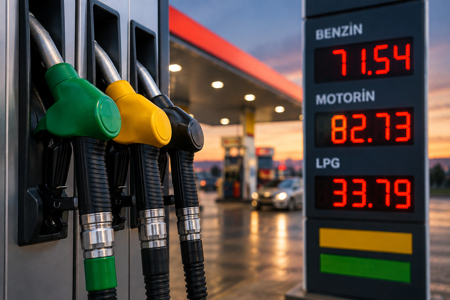 Benzinin litre fiyatına pazartesi gününden itibaren 2 lira 74 kuruş