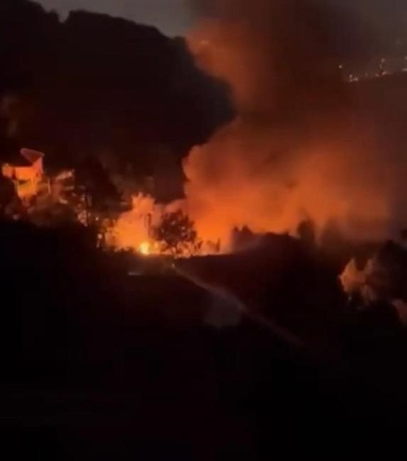 Hatay’ın Dörtyol ilçesinde bulunan iki katlı ahşap yayla evi çıkan