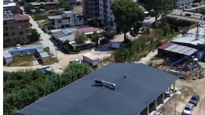Defne Belediyesi tarafından Aşağıokçular Mahallesi’nde yapımı sürdürülen sosyal tesis projesinde