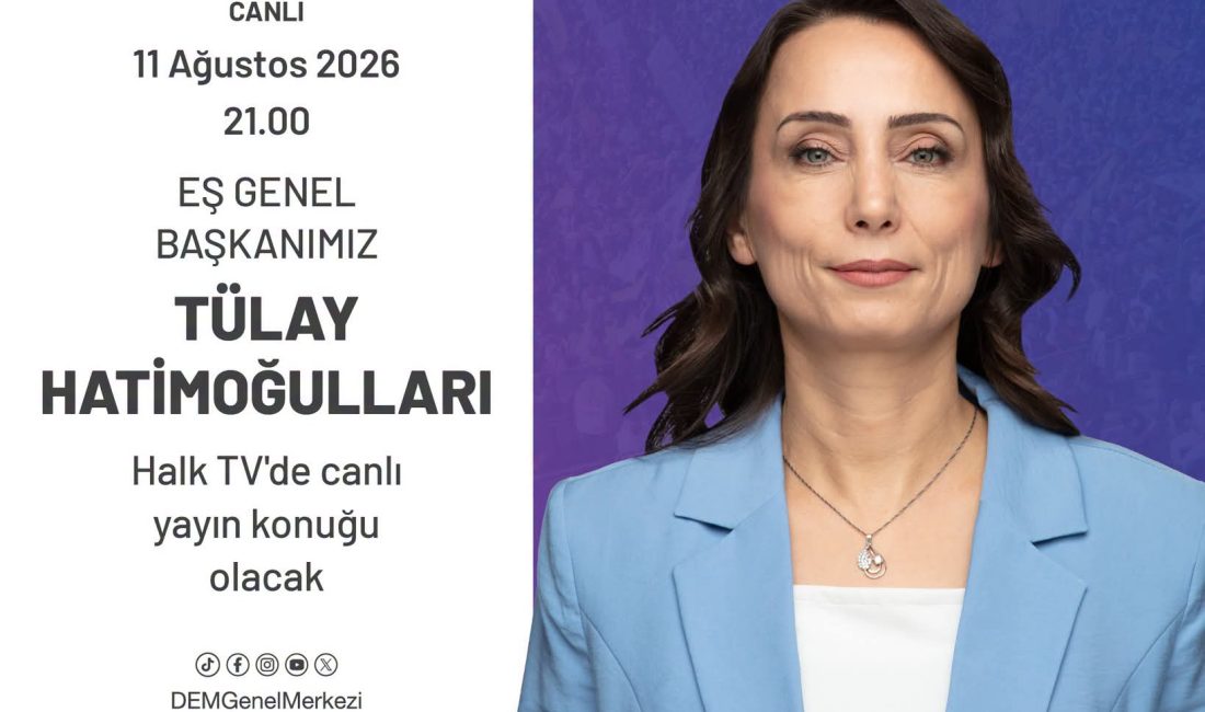 DEM Parti Eş Genel Başkanı Tülay Hatimoğulları, bu akşam Halk