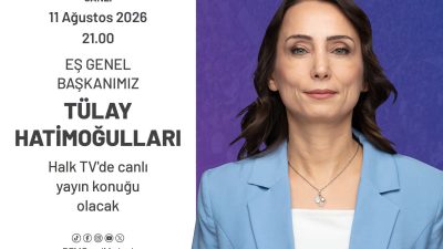DEM Parti Eş Genel Başkanı Tülay Hatimoğulları, bu akşam Halk
