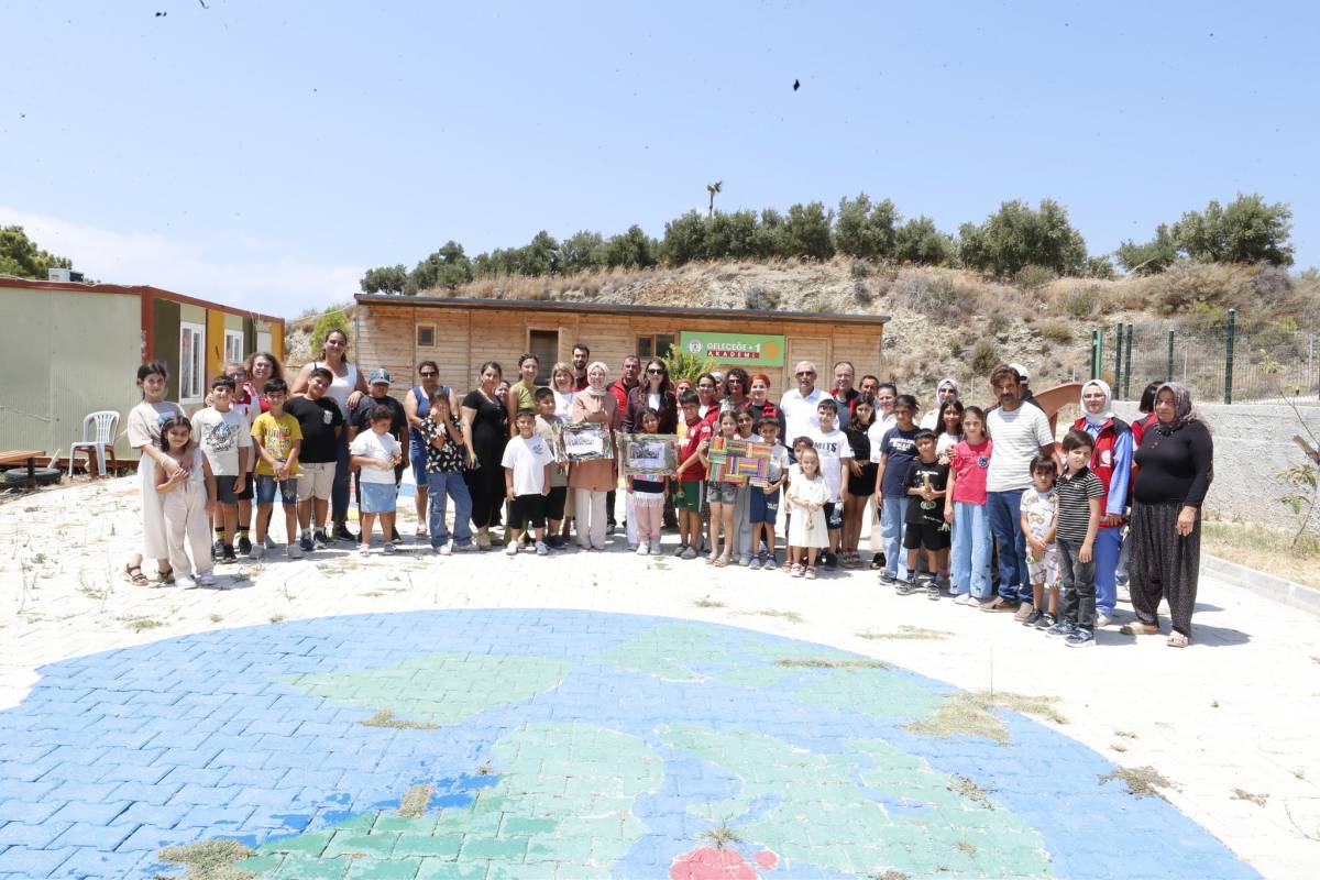 Hatay Valiliği himayelerinde yürütülen “Yüreğimizdeki Işık Projesi” kapsamında çocuklar, Kışlaçayı