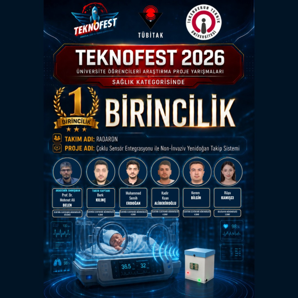 İskenderun Teknik Üniversitesi öğrencilerinin oluşturduğu RADARON Takımı, yenidoğanların sağlık durumunu