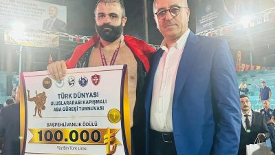 HBB Genel Sekreteri Hayrettin Güngör, Yayladağı Geleneksel Aba Güreşleri’nde üçüncü