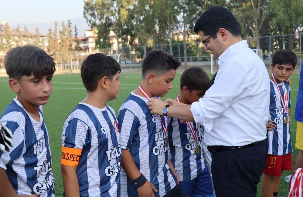 Hatay’ın Arsuz ilçesinde Yaz Kur’an Kursu öğrencileri arasında düzenlenen futbol
