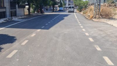 Hatay’ın Defne ilçesine bağlı Akdeniz Mahallesi’nde yürütülen asfaltlama çalışmaları tamamlandı.