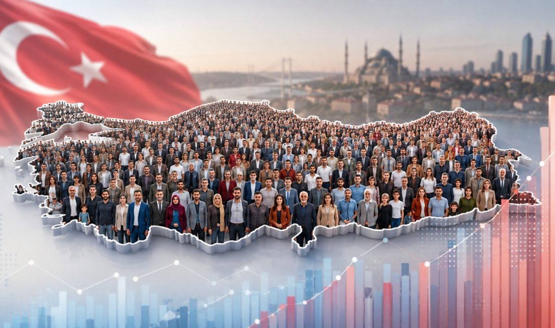Türkiye’nin nüfusu 2026 yılının ilk yarısında artış gösterdi. Türkiye İstatistik