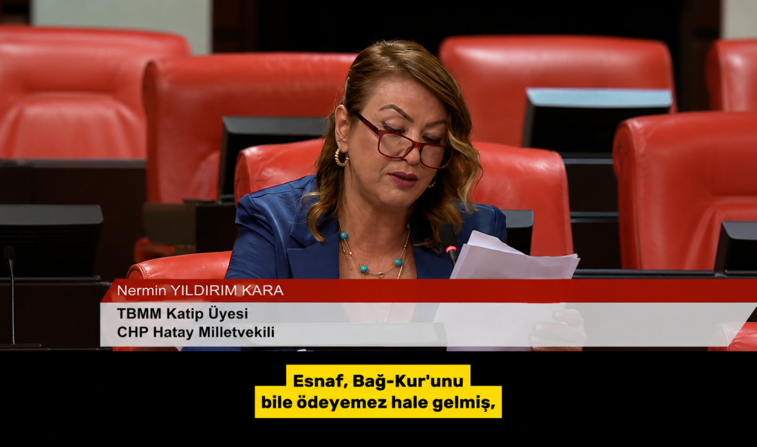 CHP Hatay Milletvekili Nermin Yıldırım Kara, TBMM'de yaptığı konuşmada deprem