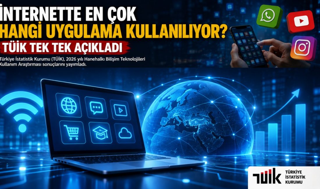 TÜİK verilerine göre Türkiye’de internet kullanım oranı yüzde 92,3’e yükselirken,