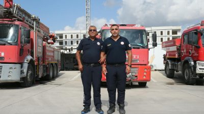 Hatay’da babasını örnek alarak itfaiyeci olan Mehmet Burak Keleş, 12