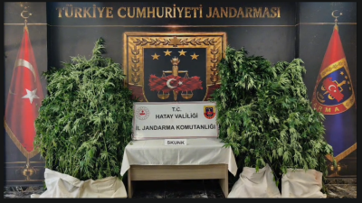 Hatay’ın İskenderun ilçesinde polis ekiplerinin bir eve düzenlediği operasyonda uyuşturucu