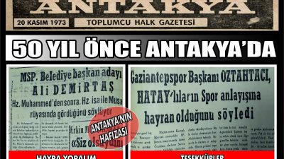 Antakya Toplumcu Halk Gazetesi’nin 20 Kasım 1973 tarihli nüshası, dönemin