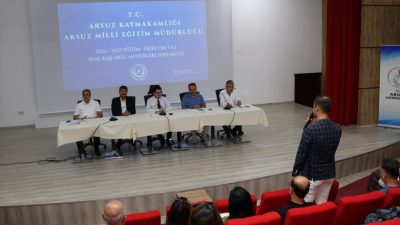 Hatay’ın Arsuz ilçesinde, 2026-2027 eğitim öğretim yılı öncesinde okul müdürlerinin