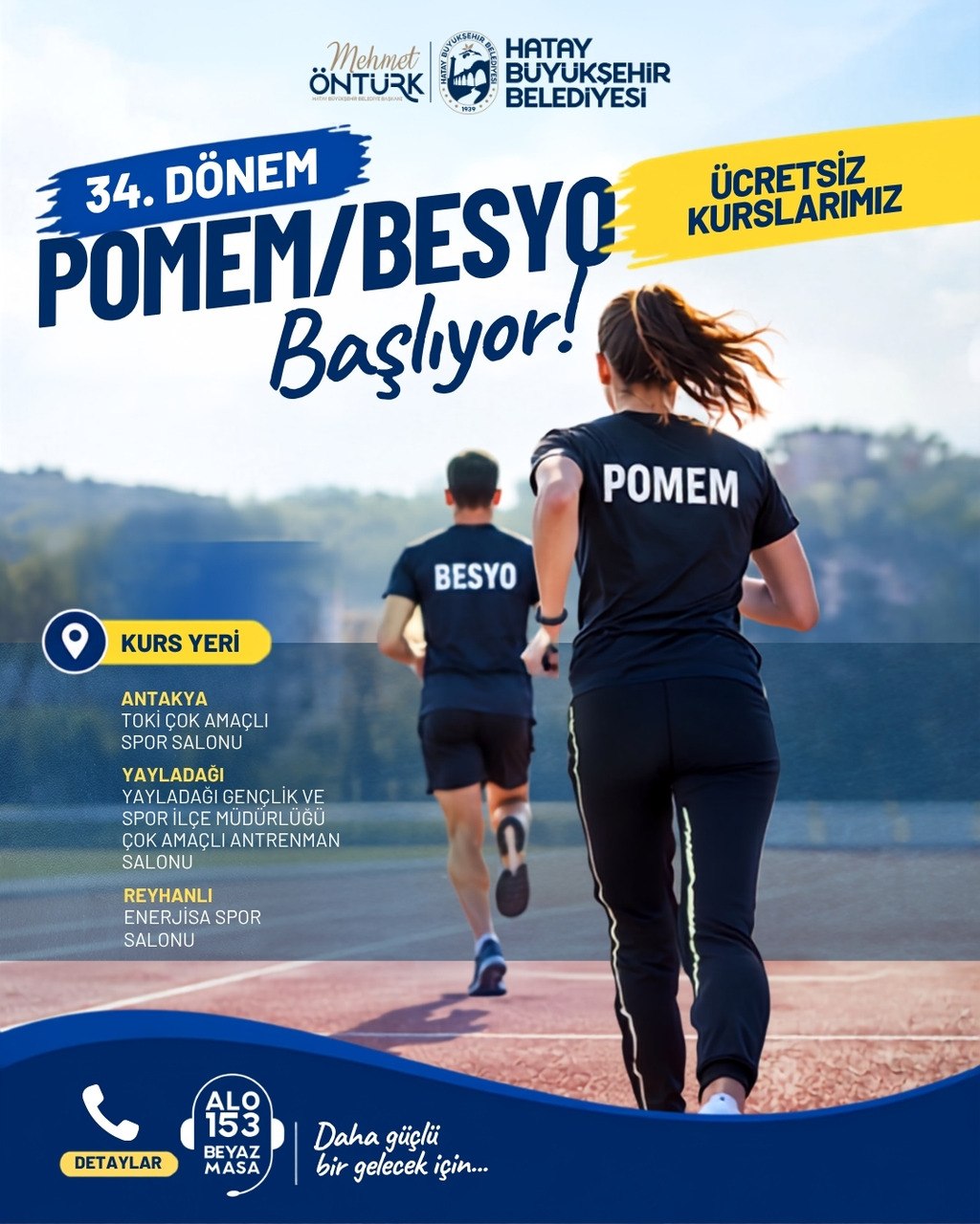 Hatay Büyükşehir Belediyesi (HBB), polislik ve spor alanında kariyer yapmak